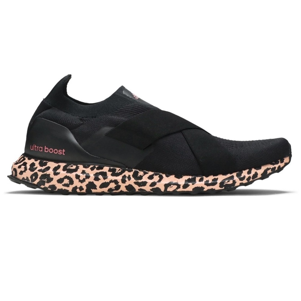 Adidas Women's Black and Pink Slip-On Sneakers
